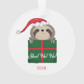 遅い! Ho! Ho! 怠惰のクリスマスサンタ オーナメント (裏面)