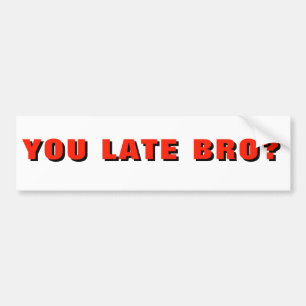 遅いBROか。 おもしろいなTailgater バンパーステッカー