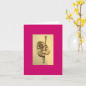 遅いLorisのバースデー・カード-ピンク カード (黄色い花)