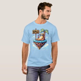 遅いWiFiゾーン – Pixel おもしろい Art Sloth Vacation Tシャツ