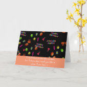 遅おもしろいいハッピーバースデー カード (黄色い花)