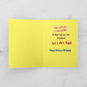 遅おもしろいい誕生日カードノックジョーク カード (内部)