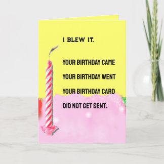 遅おもしろい誕生日 カード