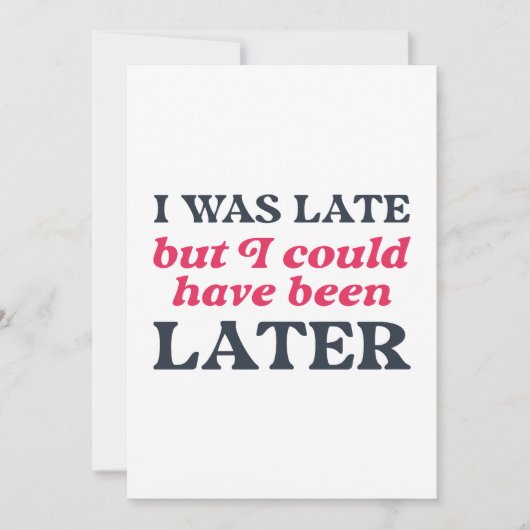 遅かったが後になればよかった サンキューカード (正面)