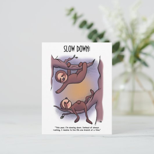 遅くする ポストカード (スタンド正面)