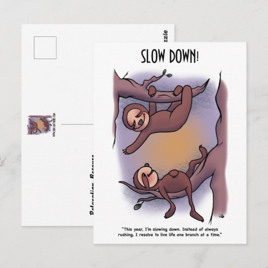 遅くする ポストカード (正面/裏面)