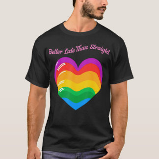 遅くてもいいからまっすぐ進もう LGBT ゲイ Tシャツ