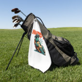 遅くて空腹クール- Turtle ゴルフタオル (グリーン)