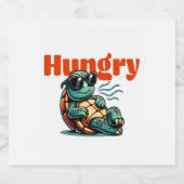 遅くて空腹クール- Turtle スパークリングワインラベル (シングルラベル)