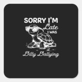 遅くなってごめんなさいディリーぐずぐずしていたミームナース スクエアシール (正面)