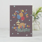 遅くなってごめんなさい。ハッピーベレート誕生日 カード (スタンド正面)