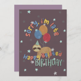 遅くなってごめんなさい。ハッピーベレート誕生日 カード