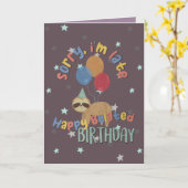 遅くなってごめんなさい。ハッピーベレート誕生日 カード (黄色い花)