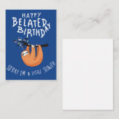 遅くなってごめんなさい。ハッピーベレート誕生日 ノートカード (正面/裏面)