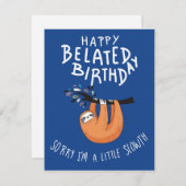 遅くなってごめんなさい。ハッピーベレート誕生日 ノートカード (正面/裏面)