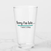 遅くなってごめんなさい、犬を見た。犬好おもしろいき タンブラーグラス (正面)