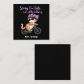 遅くなってごめんなさい、私はぐずぐずしていた スクエア名刺 (正面/裏面)