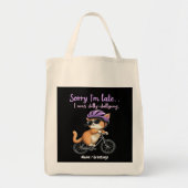 遅くなってごめんなさい、私はぐずぐずしていた トートバッグ (正面)