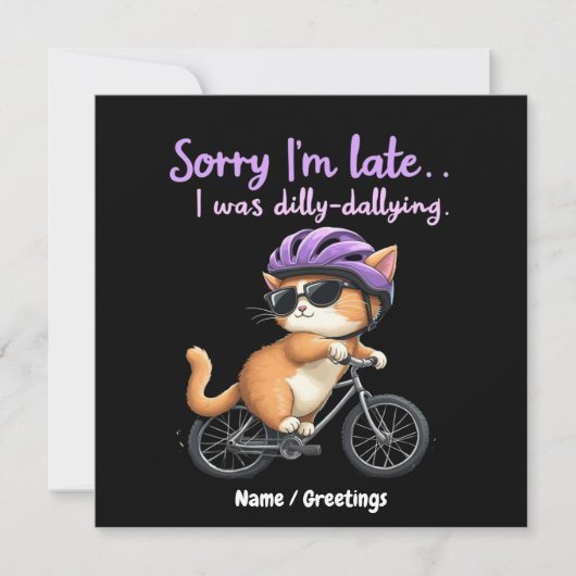 遅くなってごめんなさい、私はぐずぐずしていた 招待状 (正面)