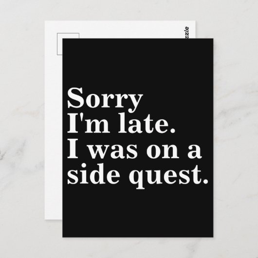 遅くなってごめんなさい。私はサイドクエストだった。ゲーミングゲーマー ポストカード (正面/裏面)