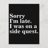 遅くなってごめんなさい。私はサイドクエストだった。ゲーミングゲーマー ポストカード (正面)