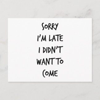 遅くなってごめんね来 ポストカード