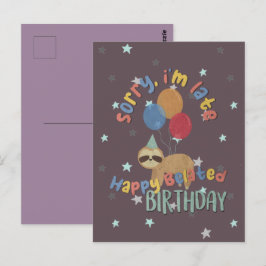 遅くなってごめんね。お誕生日おめでとう ポストカード