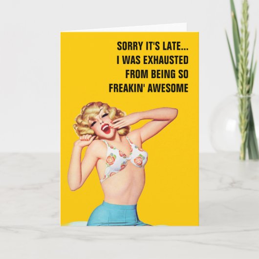 遅くなってごめんね…疲れ果てちゃった カード (正面)