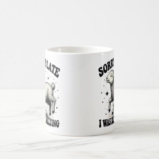 遅くなってごめんぼろ過して コーヒーマグカップ (中央)