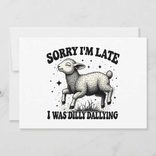 遅くなってごめんぼろ過して 招待状 (正面)