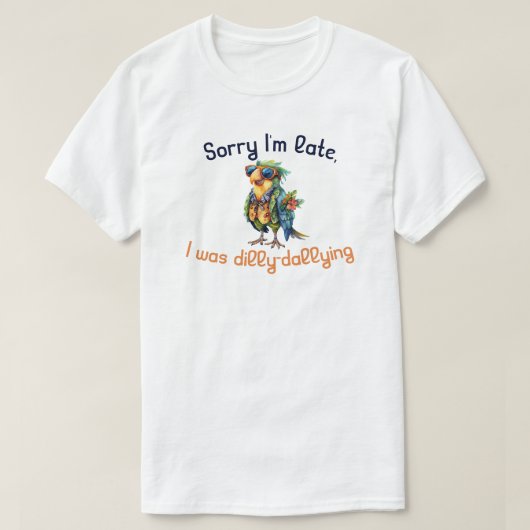 遅くなってごめんぼろ過して Tシャツ (デザイン正面)