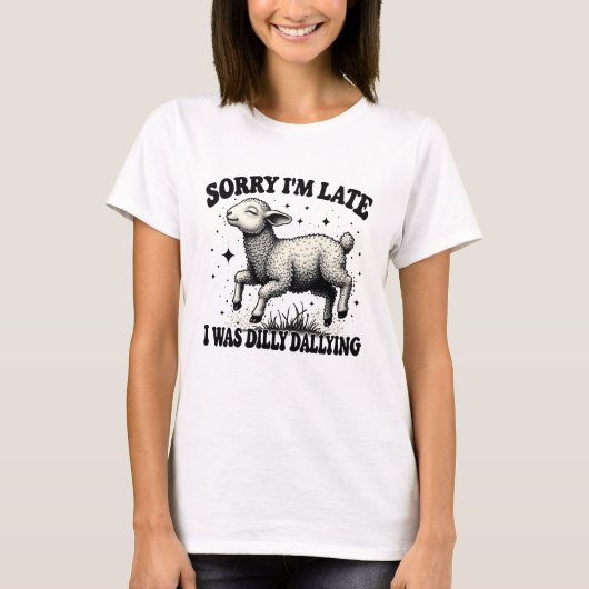 遅くなってごめんぼろ過して Tシャツ (正面)
