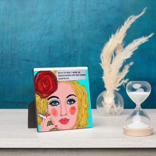 遅くなってすみません目が覚めて胡魔化した フォトプラーク (インサイチュ)