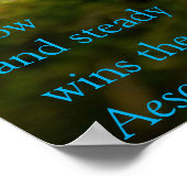 「遅く着実に勝つ。」 イソップ ポスター (角)