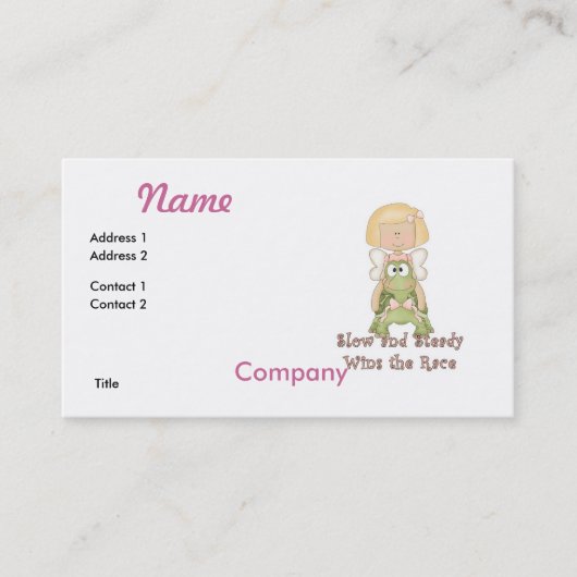 遅く着実に勝利 名刺 (正面)