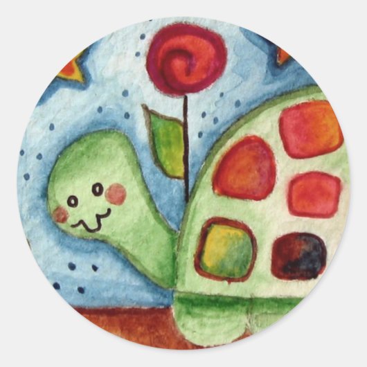 遅く着実に ラウンドシール (正面)