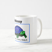 遅く落ち着いて亀は亀でパーソナライズされた、 コーヒーマグカップ (正面右)