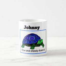 遅く落ち着いて亀は亀でパーソナライズされた、 コーヒーマグカップ