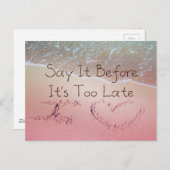 遅すぎる前に言って私はあなたを愛している写真引用文 ポストカード (正面/裏面)