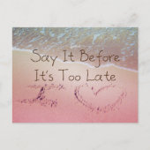 遅すぎる前に言って私はあなたを愛している写真引用文 ポストカード (正面)