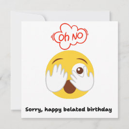 遅すぎる誕生日カード　ごめんね　面白いよ