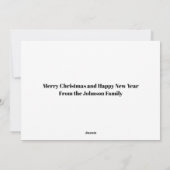 遅れおもしろいたクリスマス家族の写真皮肉 シーズンカード (裏面)