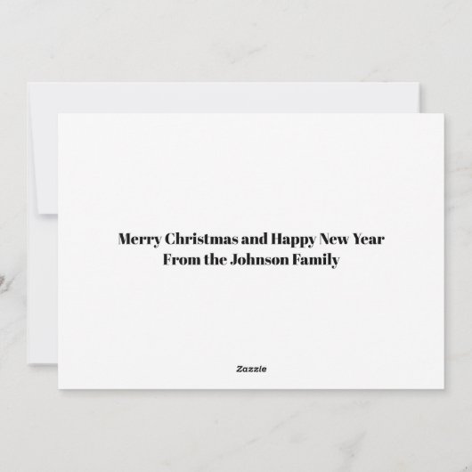 遅れおもしろいたクリスマス家族の写真皮肉 シーズンカード (裏面)