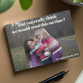 遅れおもしろいたクリスマス家族の写真皮肉 シーズンカード