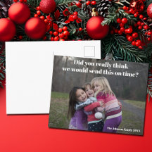 遅れおもしろいたクリスマス家族の写真皮肉