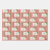 遅れたクリスマスかわいい家族の先送り ラッピングペーパーシート (正面2)