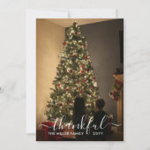 遅れたクリスマスの写真 新年の感謝 シーズンカード (正面)