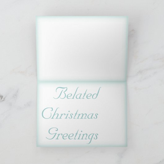 遅れたクリスマスの挨拶 シーズンカード (内部)