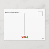 遅れたクリスマスハートとシャムロック シーズンポストカード (裏面)