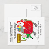 遅れたクリスマス - 遅れたサンタの肖像画 シーズンポストカード (正面/裏面)